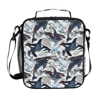 AUUXVA Sea Killer Whale Lunch Bag for Woman Man Insulated LunchBox Tote Bag w...