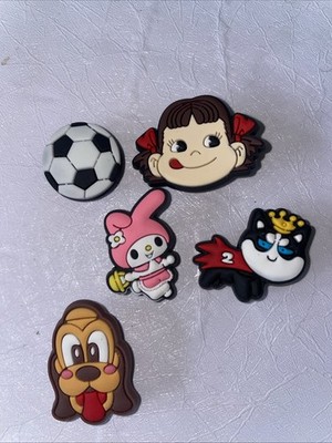ute Cartoon Shoe Charm Lot - 5pc My Melody, Pluto, Peko-Chan