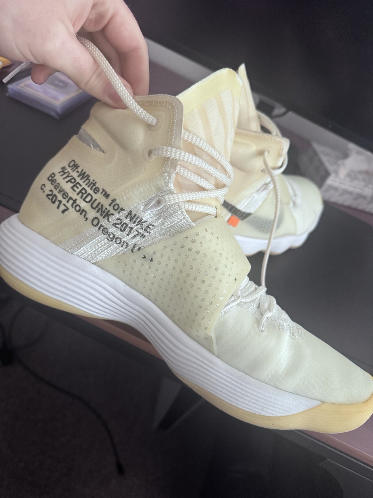 Nike React OFF-WHITE Flyknit Hyperdunk 2017 Train… - image 8