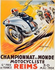 AFFICHE POSTER Reims 1954