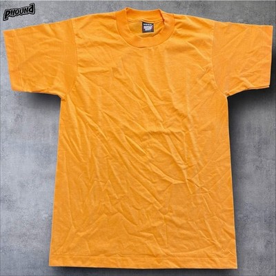 Vtg 80s Screen Stars Yellow Size Medium Made In USA 50/50 2