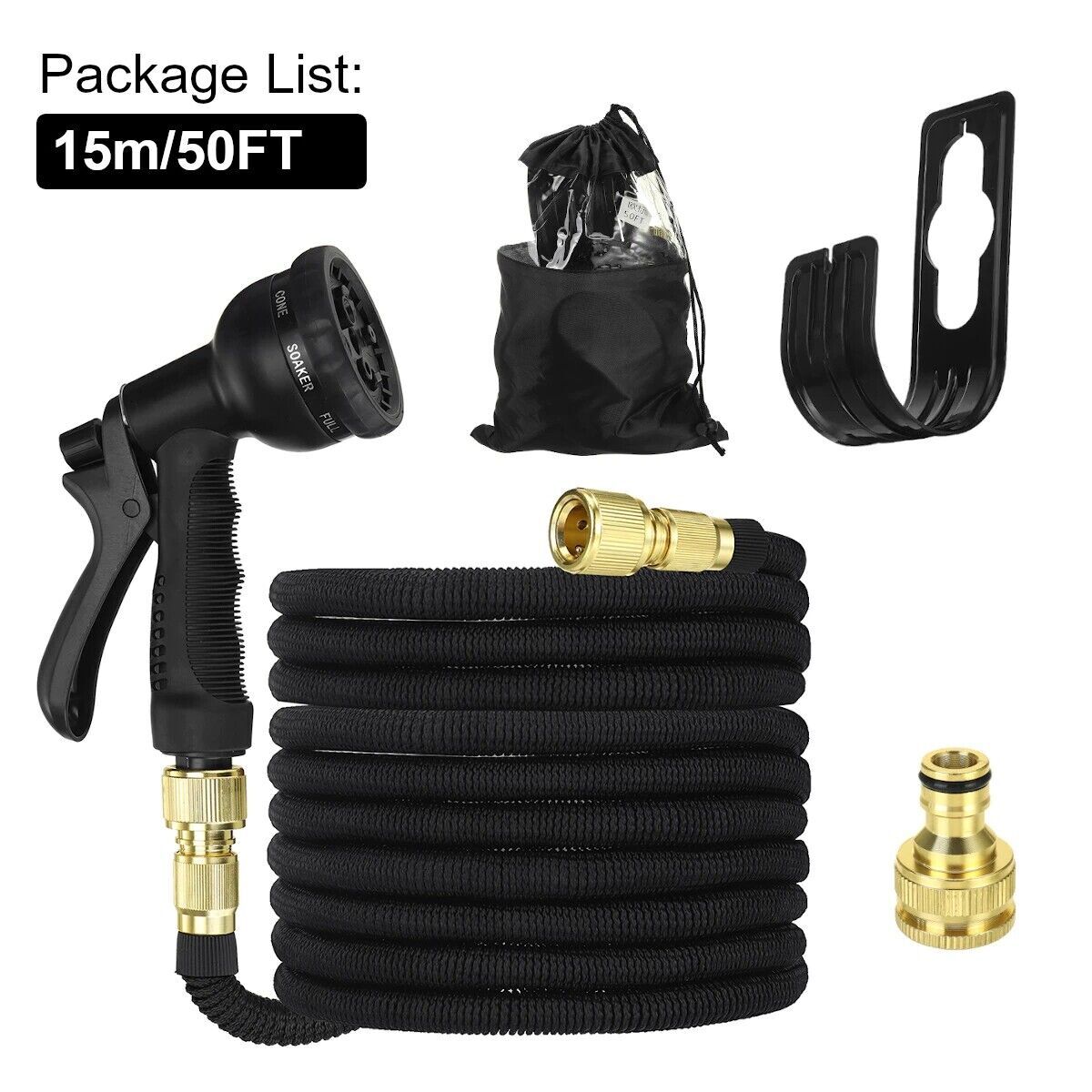 25100FT Flexible Expandable Garden Water Hose Pipe Car Wash W/ Spray