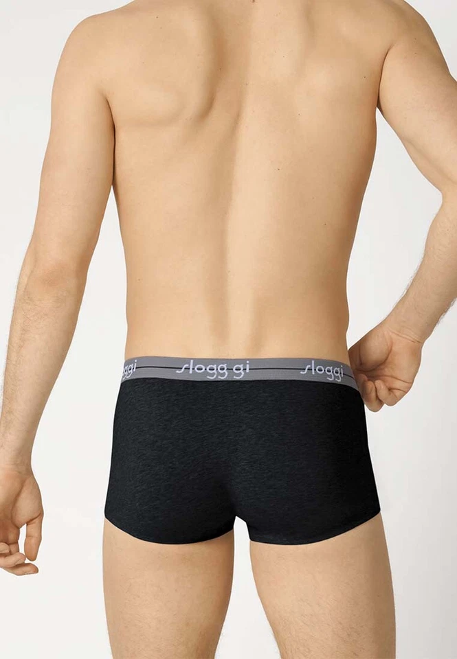 SLOGGI START HIPSTER 2 Boxer Short Bi-Colore Uomo GRIGIO-NERO-BIANCO-NERO - Immagine 4 di 4