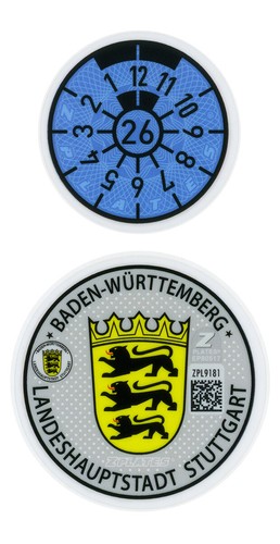 Stuttgart German License Plate Registration Seals for Mercedes-Benz and Porsche - Picture 13 of 20