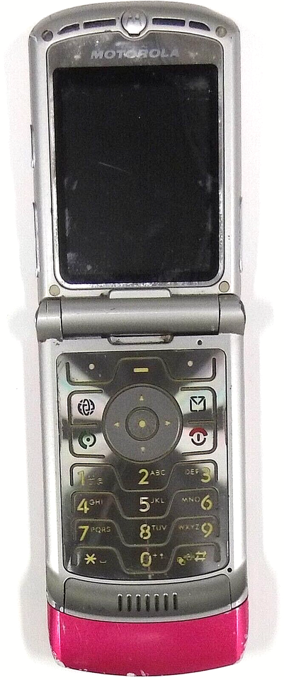 Motorola RAZR V3 - Pink and Silver ( T-Mobile ) Very Rare Flip Phone ...
