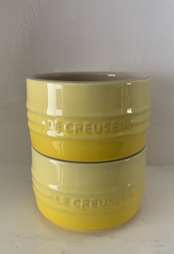 2 X Le Creuset Stoneware Stackable Ramekin Baking - Soleil (New) - Picture 6 of 6