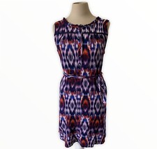 Liz Claiborne Womens Tie Dye Print Sleeveless Mini Dress Petite Medium