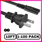 Long 10FT TV Power Cord for Samsung TCL Hisense Universal AC Cable 2 Prong LOT