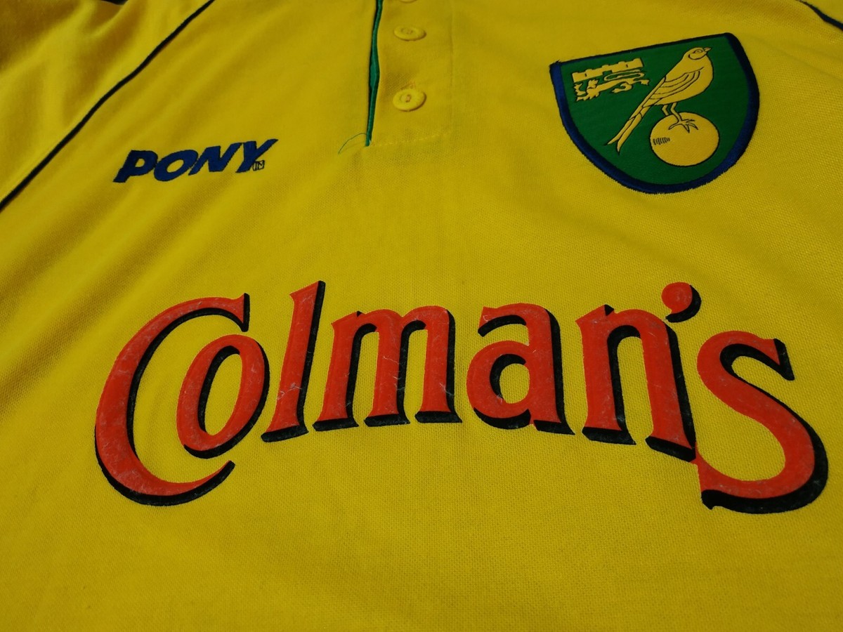 Norwich City football vintage jersey home shirt 1997/1999 PONY