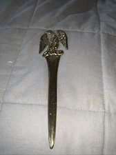 Vintage VALLEAU Studios Solid Brass AMERICAN EAGLE Letter Opener - 7”