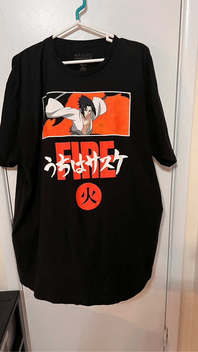 NARUTO SHIPPUDEN SASUKE FIRE T SHIRT SIZE XXXL (3X) | eBay