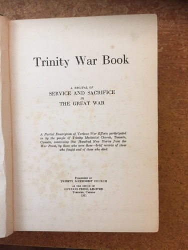 Trinity War Book A Recital of Service and Sacrifice in the Great War. 1921 - Foto 3 di 11