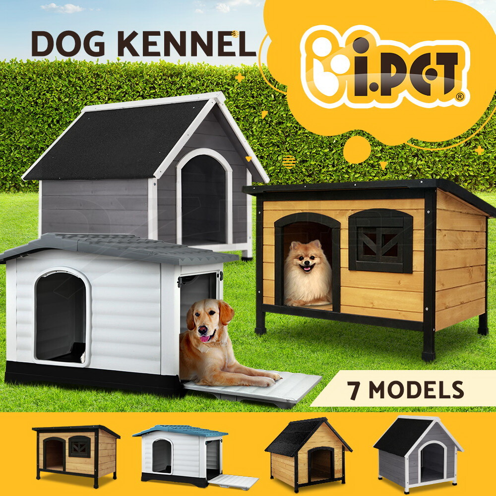 Dog Kennel Kennels House Outdoor Pet Wooden Plastic Large