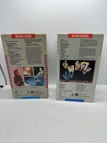 VHS U2 The Unforgettable Fire Collection & Go-Go's Wild at the Greek RCA - Picture 4 of 10