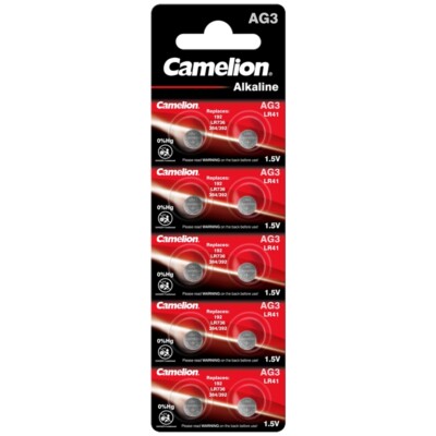 40x Knopfzellen Uhrenbatterie AG3-LR41-SR41-392-736 Alkaline von Camelion
