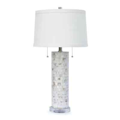 Regina Andrew Deva Refined Inlaid Mother-of-Pearl Shell Crystal Base Table Lamp