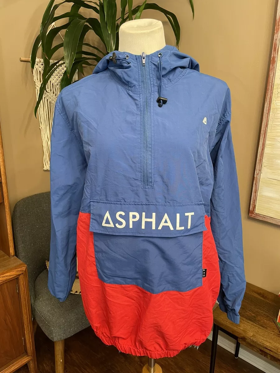 Asphalt Yacht Club 1 4 Zip Pullover Hooded Rain Windbreaker Jacket