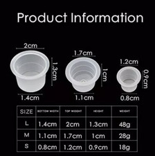 1-1000pcs Tattoo Ink Cup Plastic Holder Container Permanent Makeup Pigment Cap