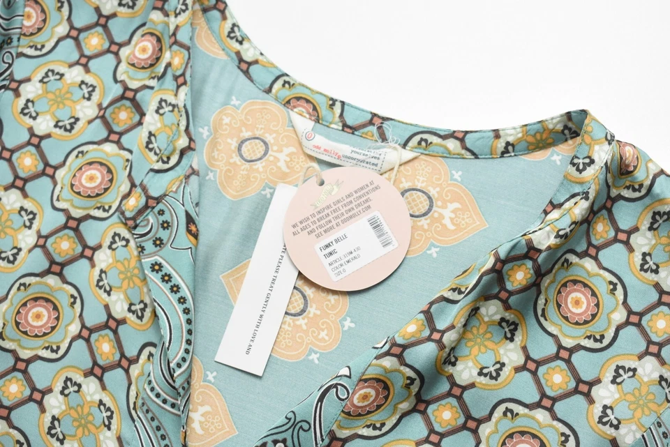 ODD MOLLY Funky Belle Tunic Blouse Women's XS Three Quarter Sleeve Patterned - Image 4 of 4