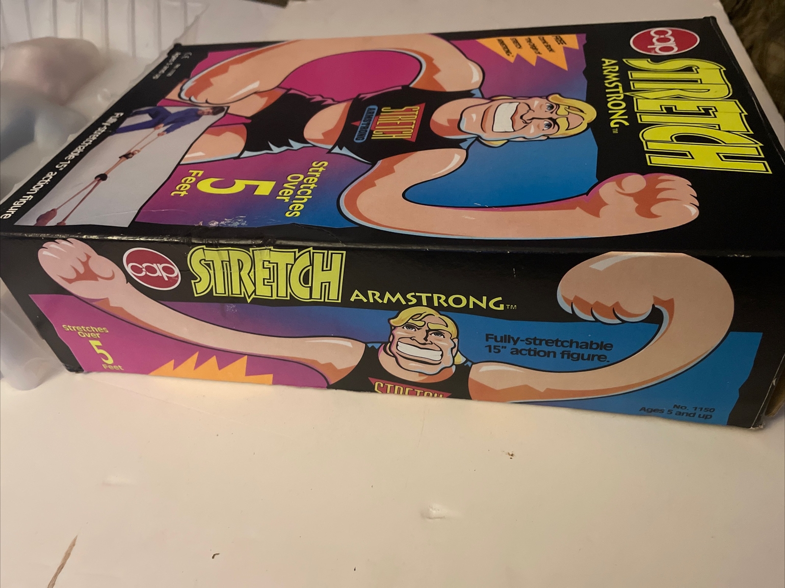Vintage Antique Stretch Armstrong Stetchable Action Figure Toy 1992 CAP With Box