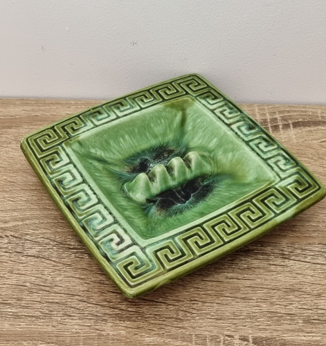 Vintage Maurice of Calif Green Ceramic Ashtray RF38 – Mid-Century Pottery USA - Picture 2 of 9