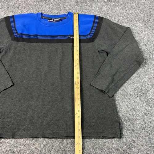 Ralph Lauren Polo Sport Sweatshirt Mens Large Blue Gray Crew Neck Pullover - Picture 5 of 12