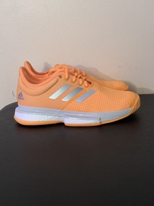 orange adidas tennis shoes