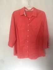 Van Heusen button down  shirt size L 100% Cotton