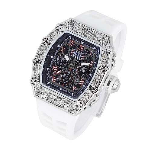 Charles Raymond Men's Luxury Crystals Diamond Watch with Unique Tonneau shape. - Picture 66 of 103