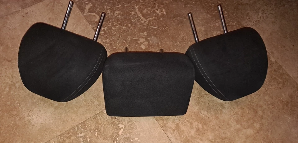 2015-2020 Nissan Rogue Rear Seat Cloth Head Rest Set of 3 Black 2016 2017 (A) Foto 2 de 4