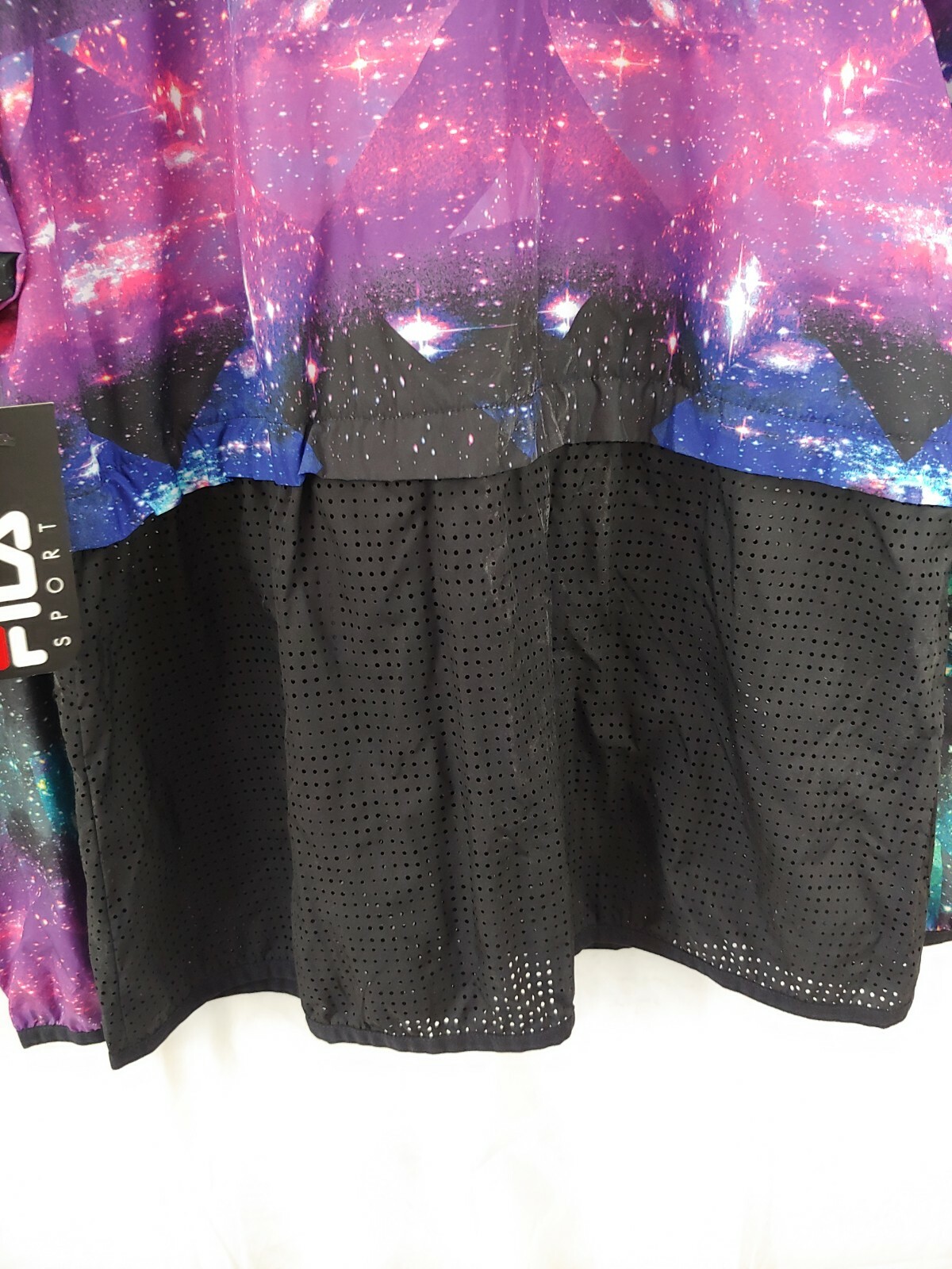 Giacca donna Fila grande colorata leggera ventilata stampa galassia atletica