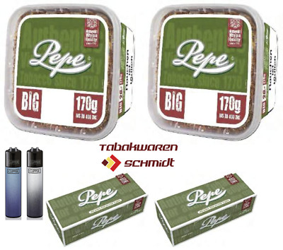 2 x Pepe Volumentabak Rich Green XXXL Eimer 170g mit Zubehör