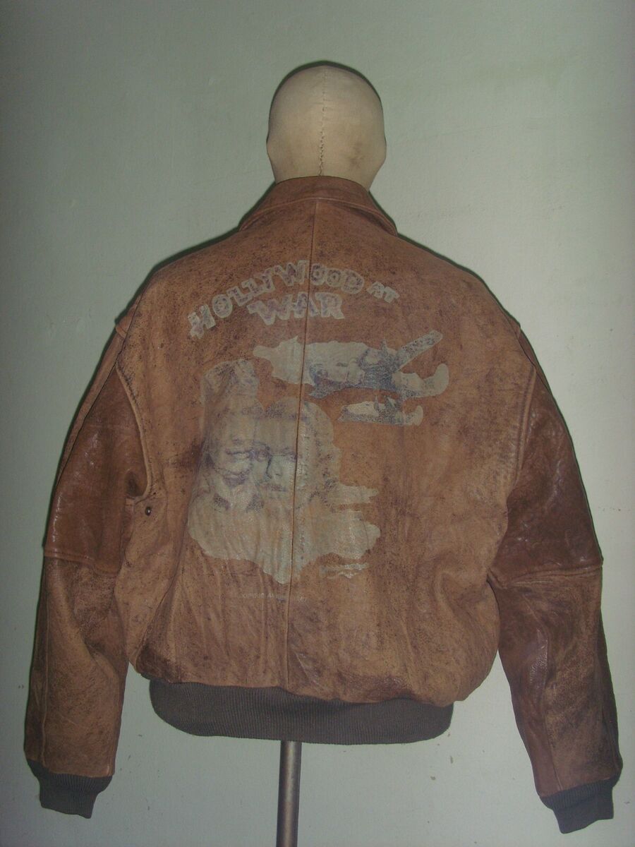 AVIREX Limited A-2 Brown Flight Leather Jacket Art Nose AVIREX Limited A-2 Brown Flight Leather Jacket Art Nose