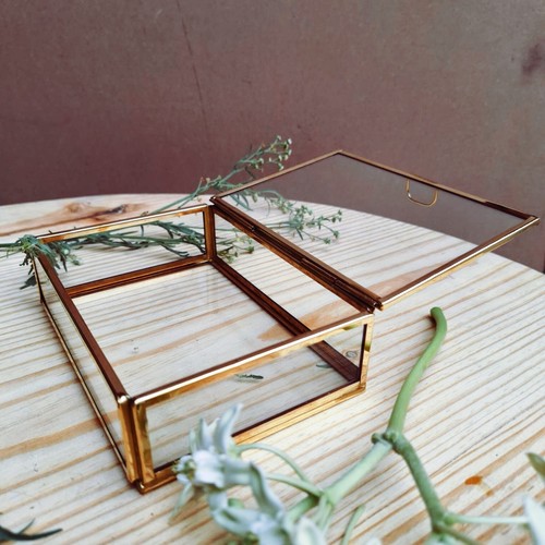 rectangular women make up organizer, jewellery organizer, keepsake trinket box - Picture 3 of 6