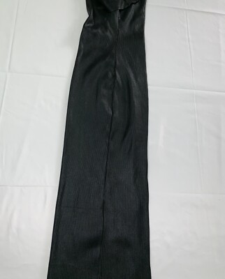 Love Sen stretch ribbed dress black full Length Sleeveless L NEW cocktail $59.99