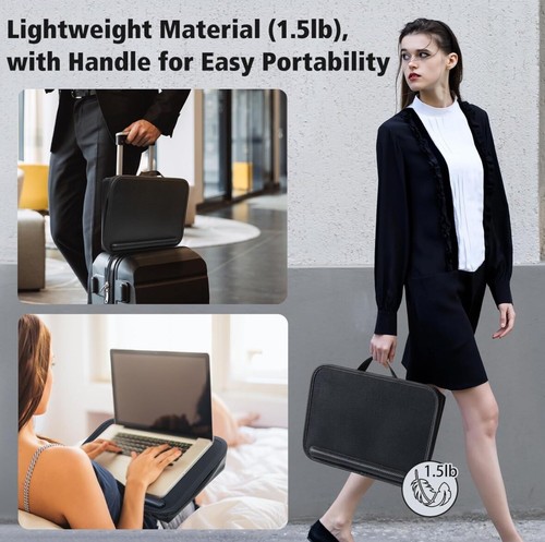 Laptop Hülle 16.2 Zoll schwarz 🌻multifunktional ergonomisch 2-in-1 lapdesk - Bild 6 von 6