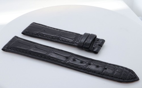 Auth. Patek Philippe Black Leather Strap 20mm x 18mm - Picture 2 of 3