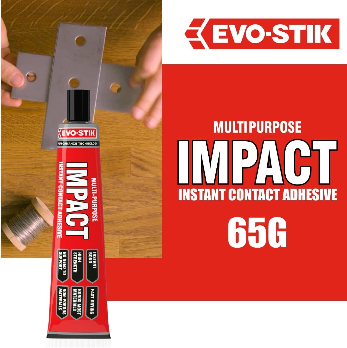Evo Stick Impact Instant Contact Adhesive Multi Purpose Glue High