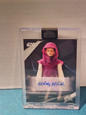 2023 Topps Chr Black Star Wars Autographs #AMM Molly Miller as Handmaiden Agira
