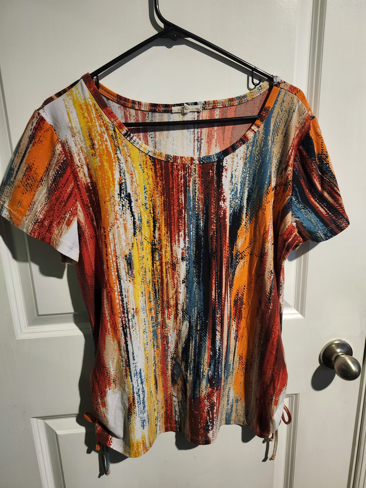 Say Anything Womens Shirt Colorful Line Shirt Size 1x