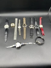 (9) Watches , Men Women, Not Working  Unbranded For Parts Or Repair DAMAGE WATCH