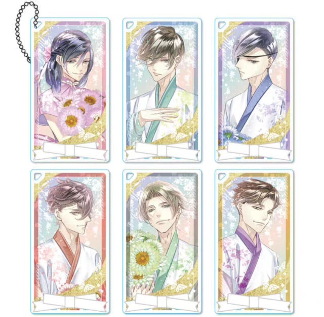 Hana Awase Key Chain Acrylic Charm All Character Set 6pc | eBay