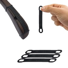 Black Silicone Non Slip Clothes Hanger Grips 10000 Count 3.74 x 0.45 in