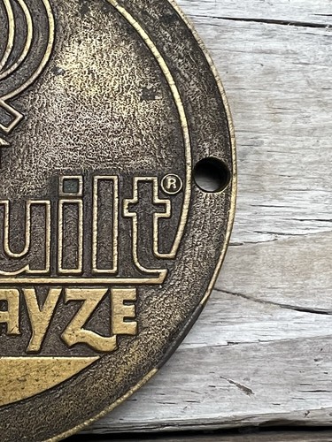 Como Está Raro De Colección Geoconstruido Jay Swayze Latón Etiqueta Constructor Nombre Placa de Identificación Constructor de Viviendas - Imagen 8 de 18