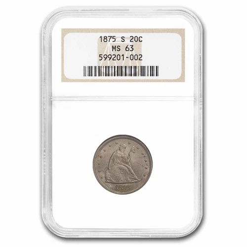 1875-S Twenty Cent Piece MS-63 NGC