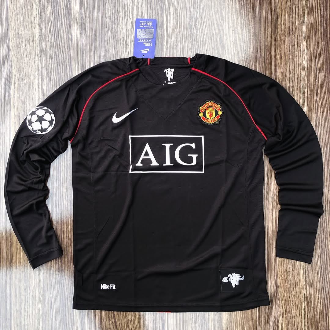 Cristiano Ronaldo #7 Manchester United 2007/2008 Black Long sleeve
