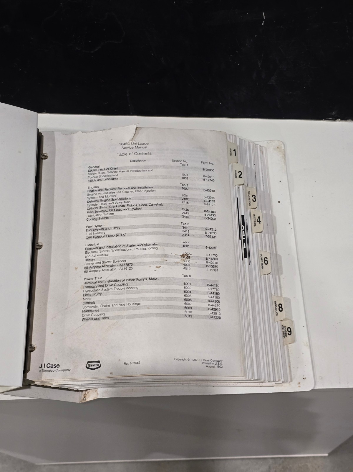 1845C Service Manual Case Uni-Loader Shop repair book skid steer 