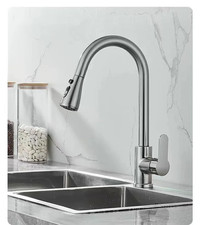 Kitchen Faucets 304 Stainless Steel Pull Out Kitchen Sink Water Tap Deck Mounted