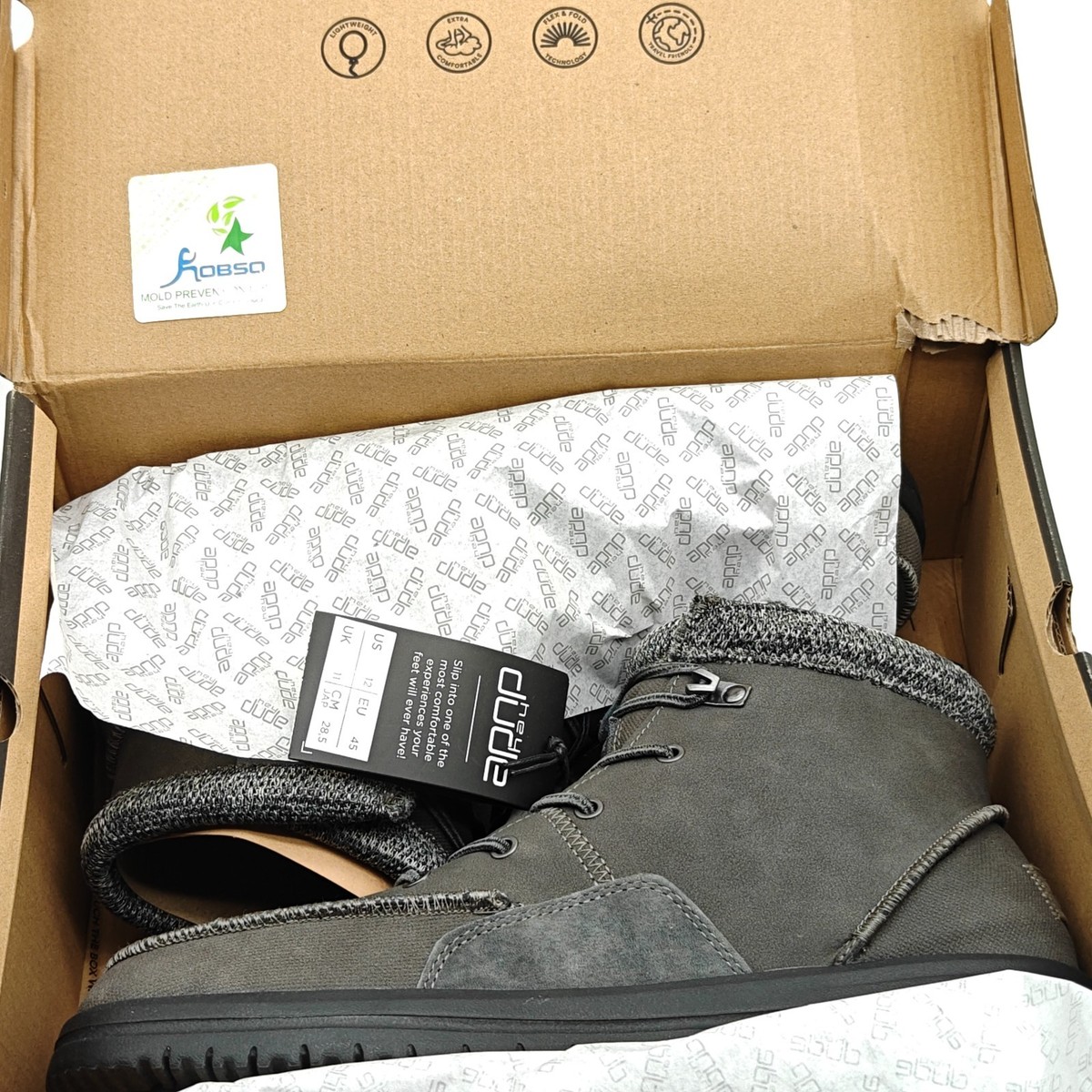 Hey Dude Men\'s granite ankle boots size 8 Hey Dude Shoes Lace Up Boots for Men | Mercari main image 3