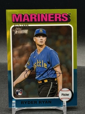 2024 Topps Heritage High Number Ryder Ryan RC Chrome /699 - Mariners #326